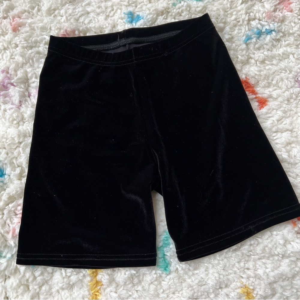 Vintage Y2K American Apparel OG Made in USA Velvet Biker Shorts - Picture 2 of 5